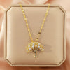 Zircon Lucky Tree Titanium Steel Necklace Does Not Fade For Women